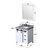 Lexora Marsyas 30" White Single Vanity Cabinet, Grey Quartz Top, White Square Sink and 28" Mirror w/ Faucet