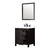 Lexora Marsyas 30" Brown Single Vanity Cabinet, White Quartz Top, White Square Sink and 28" Mirror w/ Faucet