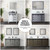 Lexora Marsyas 30" Brown Single Vanity Cabinet, White Quartz Top, White Square Sink and 28" Mirror w/ Faucet