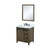 Lexora Marsyas 30" Rustic Brown Single Vanity Cabinet, White Quartz Top, White Square Sink and 28" Mirror w/ Faucet