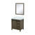 Lexora Marsyas 30" Rustic Brown Single Vanity Cabinet, White Quartz Top, White Square Sink and 28" Mirror