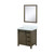 Lexora Marsyas 30" Rustic Brown Single Vanity Cabinet, White Quartz Top, White Square Sink and 28" Mirror
