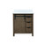 Lexora Marsyas 30" Rustic Brown Single Vanity Cabinet, White Quartz Top, White Square Sink and no Mirror