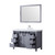 Lexora Marsyas 48" Dark Grey Single Vanity, White Carrara Marble Top, White Square Sink and 44" Mirror w/ Faucet