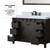 Lexora Marsyas 48" Brown Single Vanity Cabinet, White Quartz Top, White Square Sink and 44" Mirror w/ Faucet