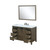 Lexora Marsyas 48" Rustic Brown Single Vanity, White Quartz Top, White Square Sink and 44" Mirror w/ Faucet