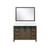 Lexora Marsyas 48" Rustic Brown Single Vanity Cabinet, White Quartz Top, White Square Sink and 44" Mirror