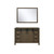 Lexora Marsyas 48" Rustic Brown Single Vanity Cabinet, no Top and 44" Mirror