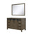 Lexora Marsyas 48" Rustic Brown Single Vanity Cabinet, no Top and 44" Mirror
