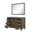 Lexora Marsyas 48" Rustic Brown Single Vanity Cabinet, no Top and 44" Mirror