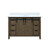 Lexora Marsyas 48" Rustic Brown Single Vanity Cabinet, White Quartz Top, White Square Sink and no Mirror