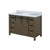Lexora Marsyas 48" Rustic Brown Single Vanity Cabinet, White Quartz Top, White Square Sink and no Mirror
