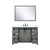 Lexora Marsyas 48" Ash Grey Single Vanity, White Quartz Top, White Square Sink and 44" Mirror w/ Faucet