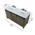 Lexora Marsyas 60" Rustic Brown Double Vanity, White Quartz Top, White Square Sinks and 24" Mirrors w/ Faucets