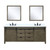 Lexora Marsyas 80" Rustic Brown Double Vanity Cabinet, White Quartz Top, White Square Sinks and 30" Mirrors w/ Faucets