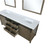 Lexora Marsyas 80" Rustic Brown Double Vanity, White Quartz Top, White Square Sinks and 30" Mirrors