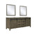 Lexora Marsyas 80" Rustic Brown Double Vanity, no Top and 30" Mirrors