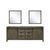Lexora Marsyas 80" Rustic Brown Double Vanity Cabinet, no Top and 30" Mirrors