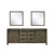 Lexora Marsyas 80" Rustic Brown Double Vanity Cabinet, no Top and 30" Mirrors