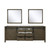 Lexora Marsyas 84" Rustic Brown Double Vanity, no Top and 34" Mirrors