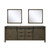 Lexora Marsyas 84" Rustic Brown Double Vanity Cabinet, no Top and 34" Mirrors