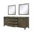 Lexora Marsyas 84" Rustic Brown Double Vanity Cabinet, no Top and 34" Mirrors
