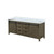 Lexora Marsyas 84" Rustic Brown Double Vanity Cabinet, White Quartz Top, White Square Sinks and no Mirror