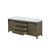Lexora Marsyas 84" Rustic Brown Double Vanity Cabinet, White Quartz Top, White Square Sinks and no Mirror