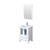 Lexora Volez 24" White Single Vanity, Integrated Top, White Integrated Square Sink and 22" Mirror w/ Faucet