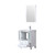 Lexora Volez 24" White Single Vanity, Integrated Top, White Integrated Square Sink and 22" Mirror w/ Faucet