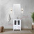 Lexora Volez 24" White Single Vanity Cabinet, Integrated Top, White Integrated Square Sink and 22" Mirror w/ Faucet