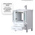 Lexora Volez 24" White Single Vanity Cabinet, Integrated Top, White Integrated Square Sink and 22" Mirror w/ Faucet