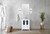 Lexora Volez 24" White Single Vanity Cabinet, Integrated Top, White Integrated Square Sink and 22" Mirror w/ Faucet