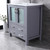 Lexora Volez 30" Dark Grey Single Vanity, Integrated Top, White Integrated Square Sink and 28" Mirror w/ Faucet