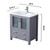 Lexora Volez 30" Dark Grey Single Vanity, Integrated Top, White Integrated Square Sink and 28" Mirror w/ Faucet