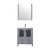 Lexora Volez 30" Dark Grey Single Vanity Cabinet, Integrated Top, White Integrated Square Sink and 28" Mirror w/ Faucet Lexora Volez 30" Dark Grey Single Vanity Cabinet, Integrated Top, White Integrated Square Sink and 28" Mirror w/ Faucet