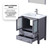 Lexora Volez 30" Dark Grey Single Vanity Cabinet, Integrated Top, White Integrated Square Sink and 28" Mirror w/ Faucet