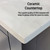 Lexora Volez 30" Dark Grey Single Vanity Cabinet, Integrated Top, White Integrated Square Sink and 28" Mirror w/ Faucet