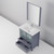 Lexora Volez 30" Dark Grey Single Vanity Cabinet, Integrated Top, White Integrated Square Sink and 28" Mirror w/ Faucet