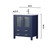 Lexora Volez 30" Navy Blue Single Vanity, Integrated Top, White Integrated Square Sink and 28" Mirror w/ Faucet
