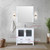 Lexora Volez 36" White Single Vanity Cabinet, Integrated Top, White Integrated Square Sink and 34" Mirror w/ Faucet