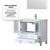 Lexora Volez 36" White Single Vanity Cabinet, Integrated Top, White Integrated Square Sink and 34" Mirror w/ Faucet