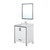 Lexora Ziva 30" White Single Vanity Cabinet, Cultured Marble Top, White Square Sink and 28" Mirror w/ Faucet
