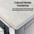 Lexora Ziva 30" White Single Vanity Cabinet, Cultured Marble Top, White Square Sink and 28" Mirror w/ Faucet