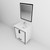 Lexora Ziva 30" White Single Vanity Cabinet, Cultured Marble Top, White Square Sink and 28" Mirror w/ Faucet