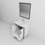 Lexora Ziva 30" White Single Vanity Cabinet, Cultured Marble Top, White Square Sink and 28" Mirror w/ Faucet
