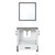 Lexora Ziva 30" White Single Vanity, Cultured Marble Top, White Square Sink and 28" Mirror