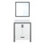 Lexora Ziva 30" White Single Vanity Cabinet, Cultured Marble Top, White Square Sink and 28" Mirror