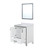 Lexora Ziva 30" White Single Vanity Cabinet, Cultured Marble Top, White Square Sink and 28" Mirror