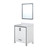 Lexora Ziva 30" White Single Vanity Cabinet, Cultured Marble Top, White Square Sink and 28" Mirror